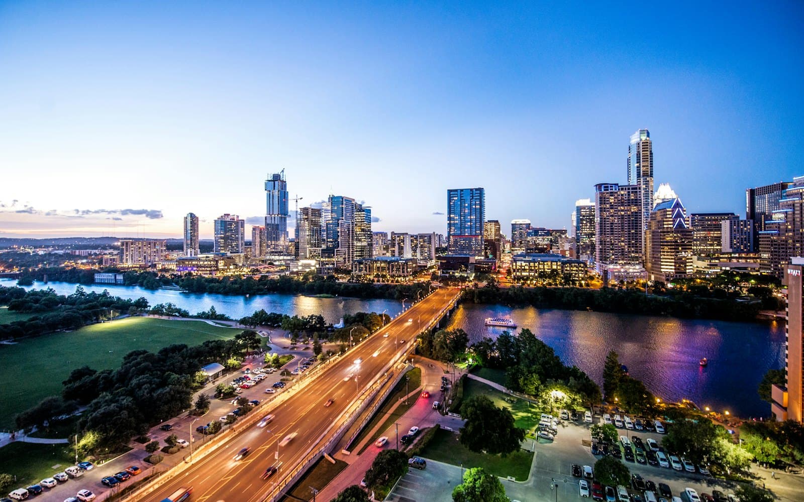 Austin skyline at dusk